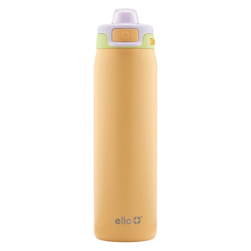 Ello Pop & Fill Sunset Meadow Stainless Steel Water Bottle, 22oz
