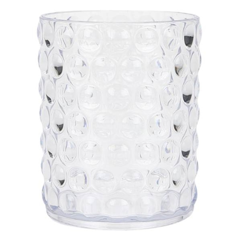 Embossed Clear Hobnail Double Old Fashioned Glass, 14oz