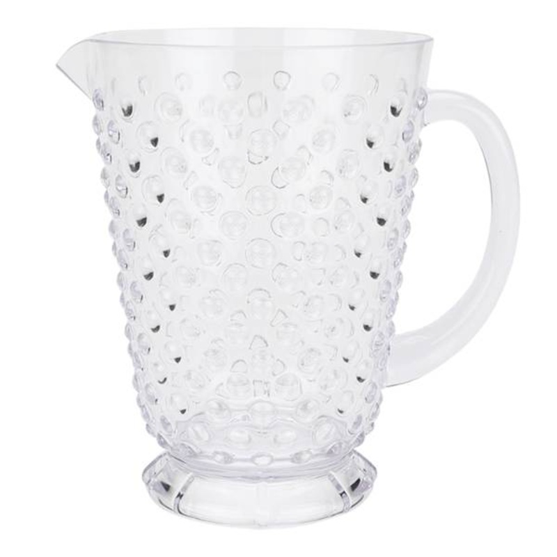 Embossed Clear Hobnail Pitcher