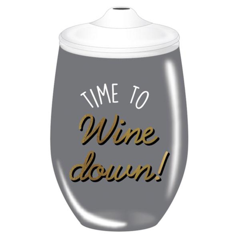 Grey Wine Down Tumbler, 12oz