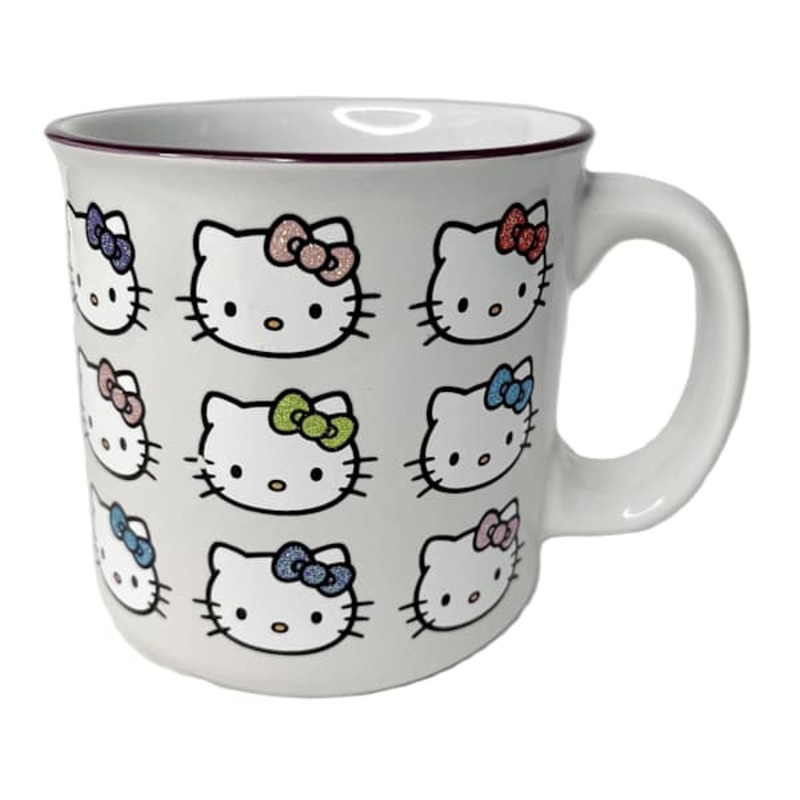 Hello Kitty with Glittered Bows Ceramic Mug, 20oz
