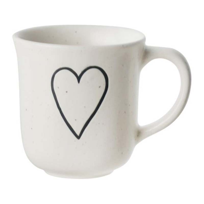 Honeybloom Farmhouse Speckled Heart Stoneware Mug