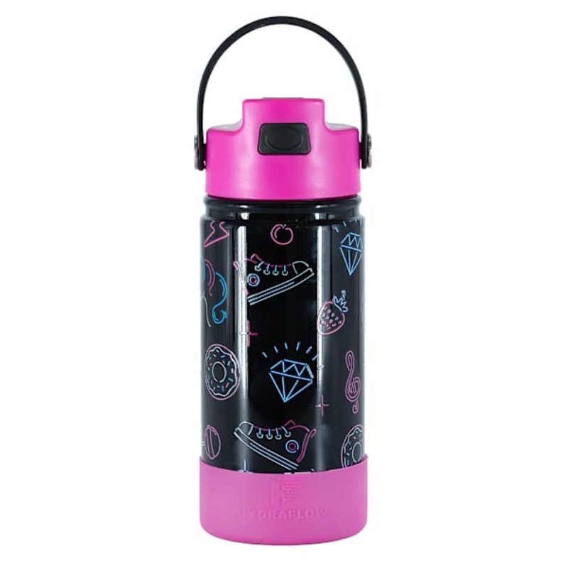 Hydraflow Neon Pink Hybrid Kids Insulated Bottle, 14oz