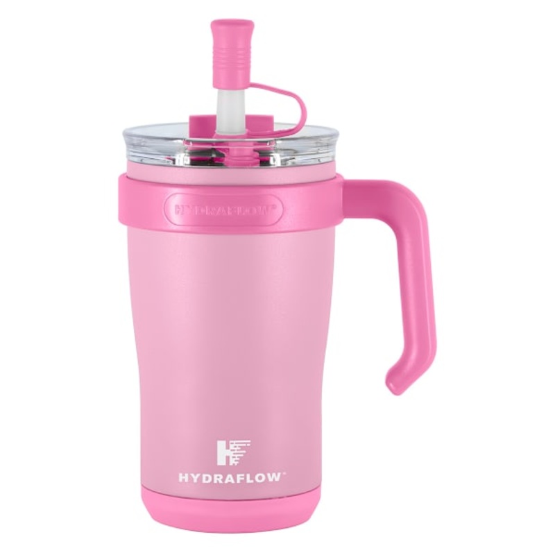Hydraflow Princess Pink Capri Insulated Kids Tumbler with Handle, 16oz