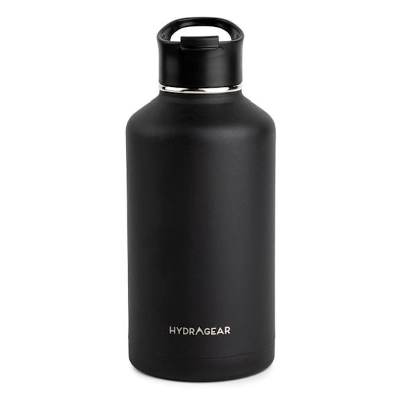 Hydragear Black Powder-Coated Timber Bottle, 64oz