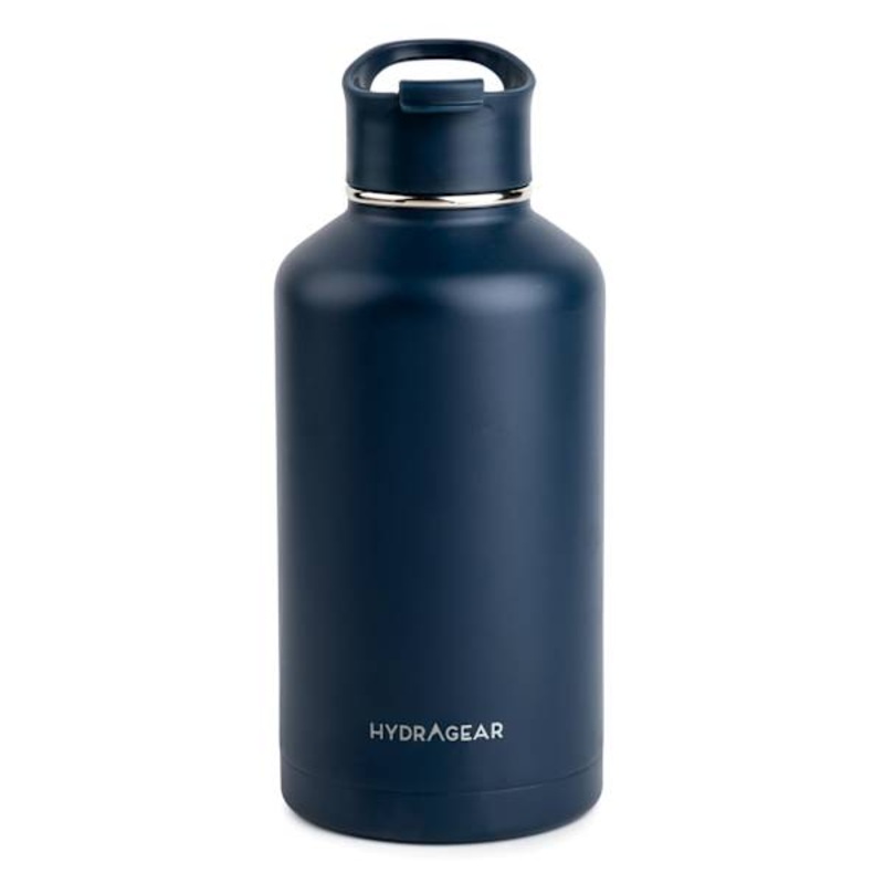 Hydragear Navy Blue Powder-Coated Timber Bottle, 64oz