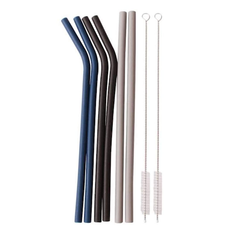 8-Piece Silicone Straw Set