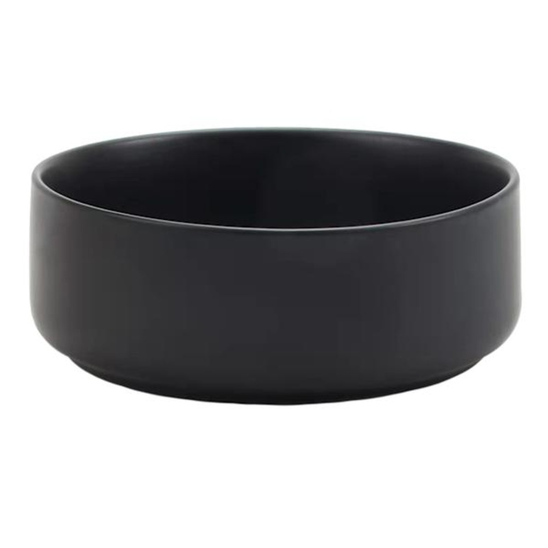 Black Ceramic Dinner Bowl