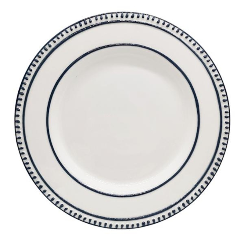 Blue Dots Dinner Plate, 10″