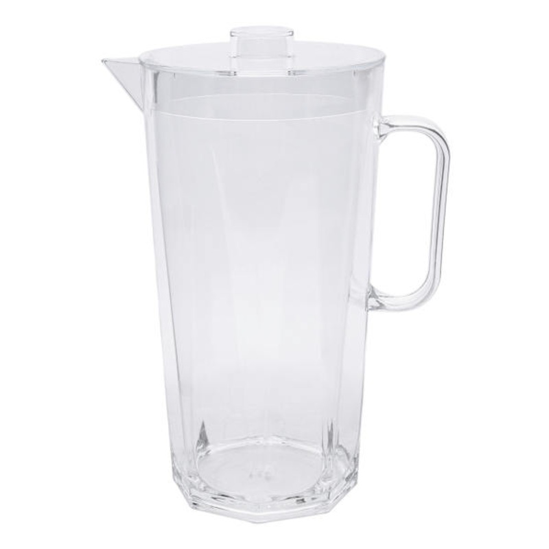 Clear Acrylic Octagon Pitcher, 3.3qt