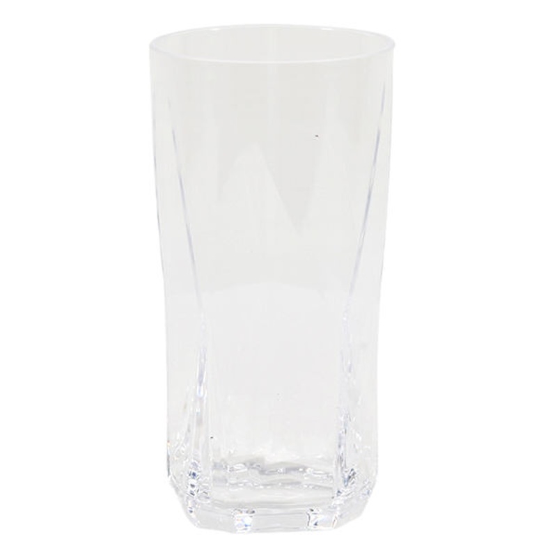 Clear Geometric Textured Acrylic Highball Glass, 24oz