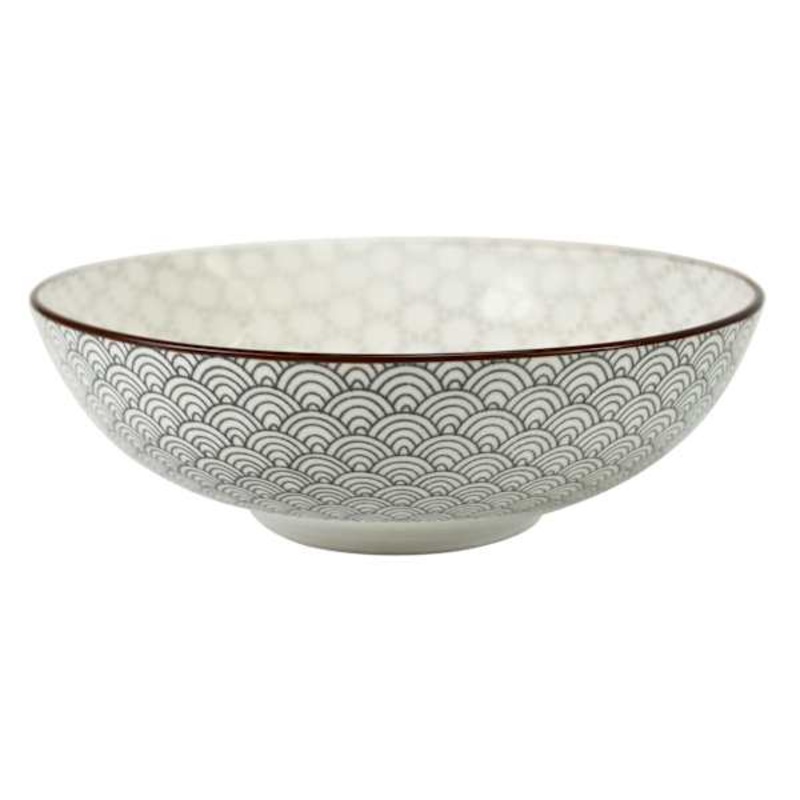 Grey Arches Porcelain Bowl, 8.3″