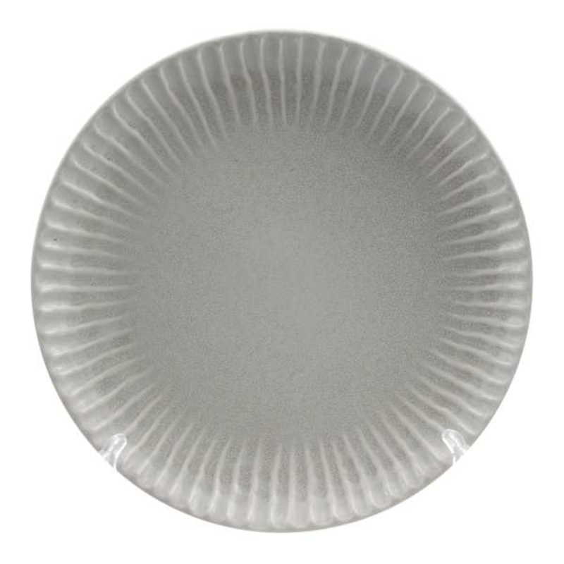 Grey Sunburst Dinner Plate, 10.5″