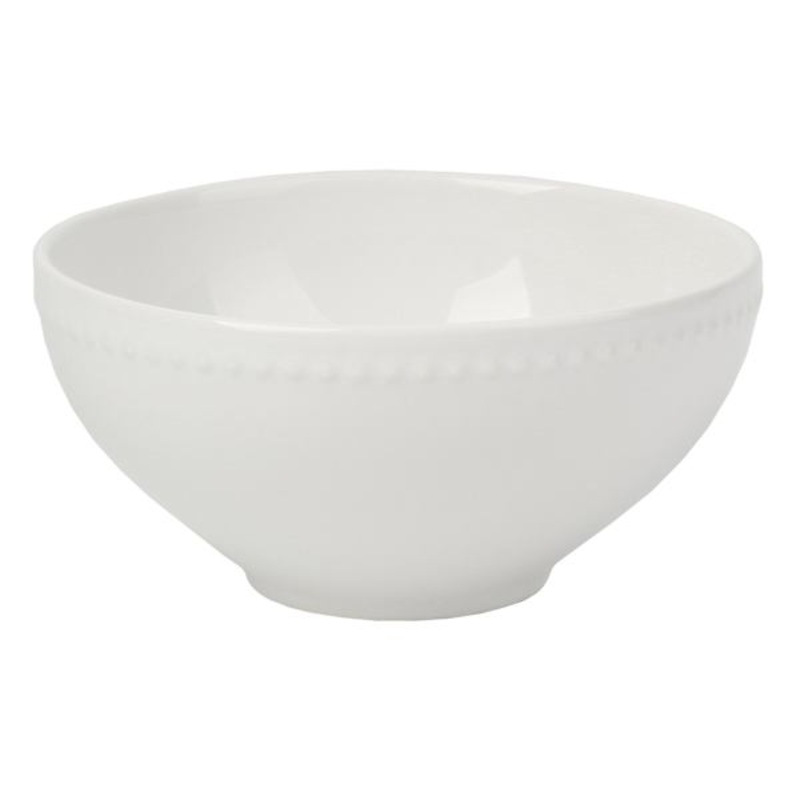 Providence White Beaded Cereal Bowl