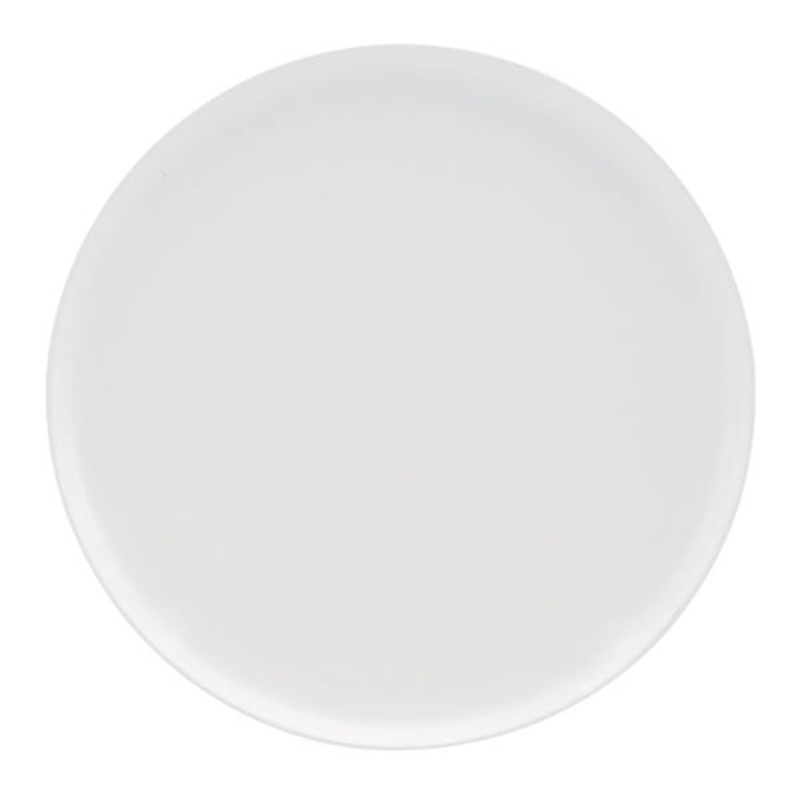White Stoneware Dinner Plate