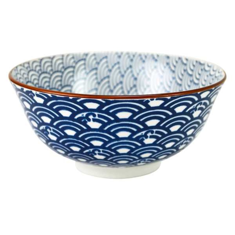 Blue Arches Porcelain Bowl, 6″