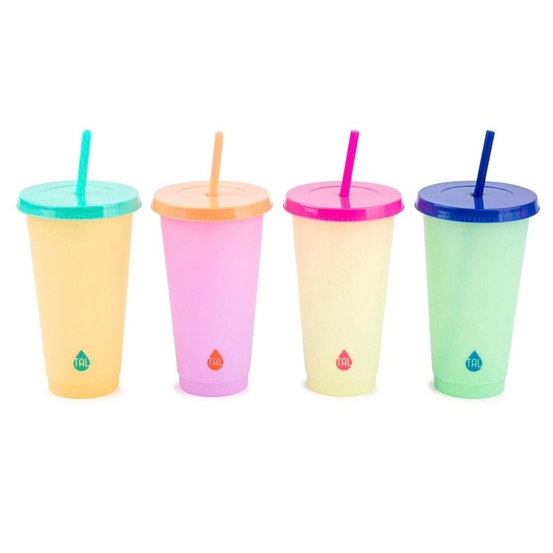 Brumis Imports TAL Color Changing Cup with Lid and Straw 24oz  Solid