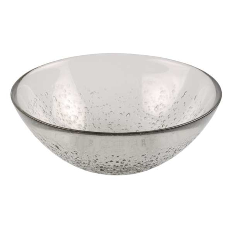 Glass Cereal Bowl, Grey