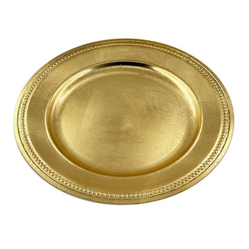 Natural Gold Charger Plate, 13″