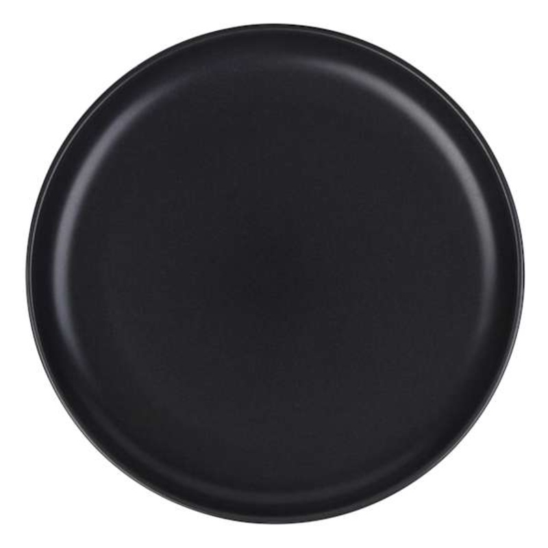 Set of 4 Cool Grey Stackable Dinner Plates, 10.5″