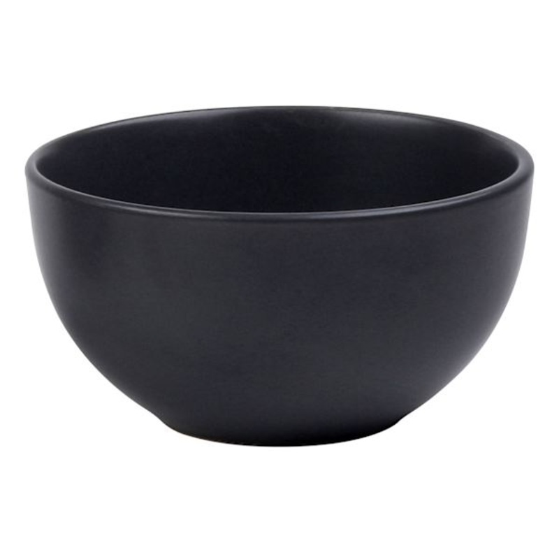Set of 4 Cool Grey Stoneware Cereal Bowl, 5.5″