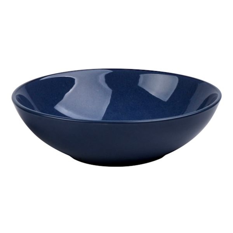 Set of 4 Dark Blue Reactive Glazed Stoneware Dinner Bowl, 7″