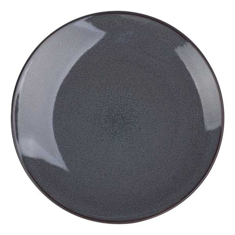 Set of 4 Grey Reactive Glazed Stoneware Dinner Plate, 10.5″