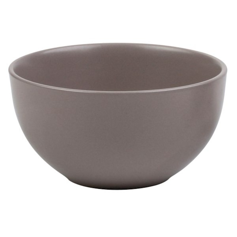 Set of 4 Taupe Stoneware Cereal Bowls, 5.5″