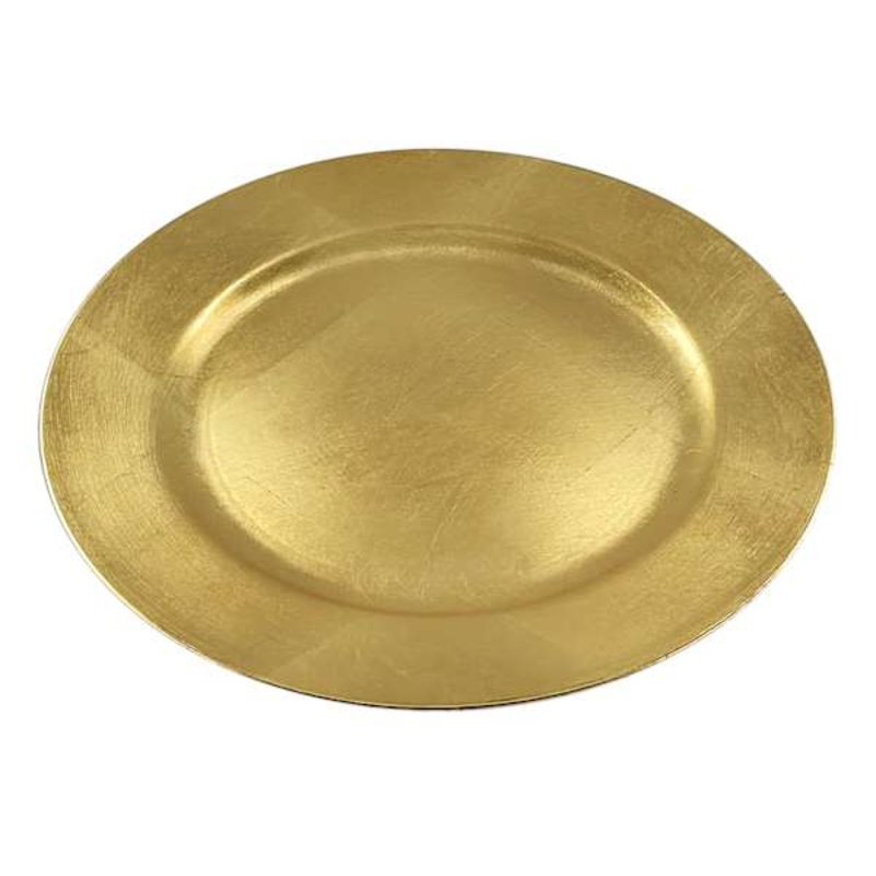 Shiny Gold Charger Plate, 13″