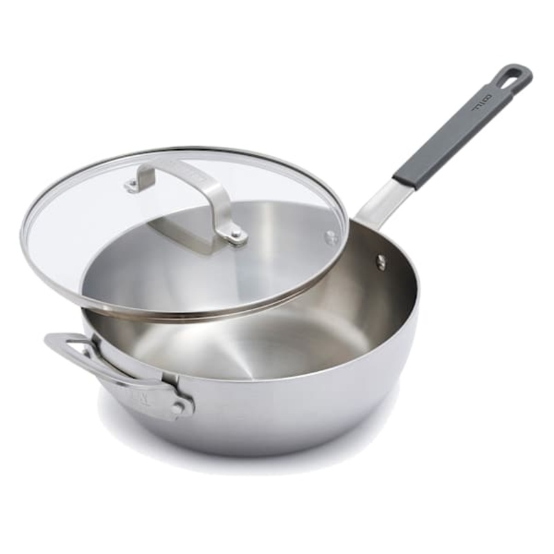 Bobby Flay 3-Ply Covered Chef’s Pan with Helper Handle