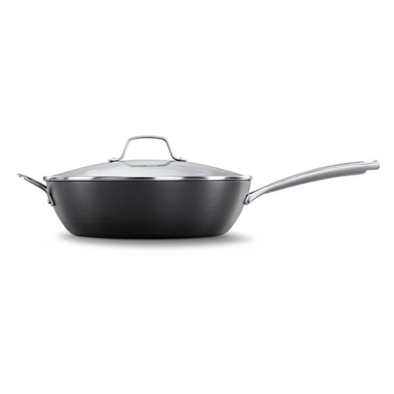Calphalon Classic Hard-Anodized Nonstick Jumbo Fryer Pan with Cover, 12″