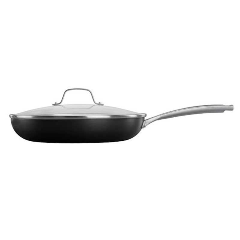 Calphalon Classic Oil-Infused Ceramic Fry Pan with Cover, 12″