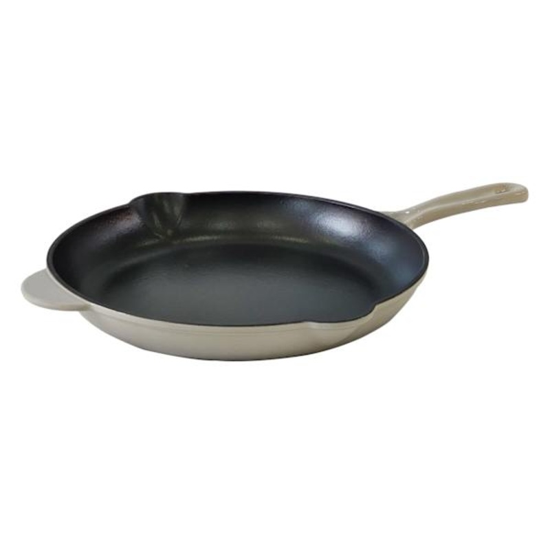 Grey Enameled Cast Iron Fry Pan, 10″