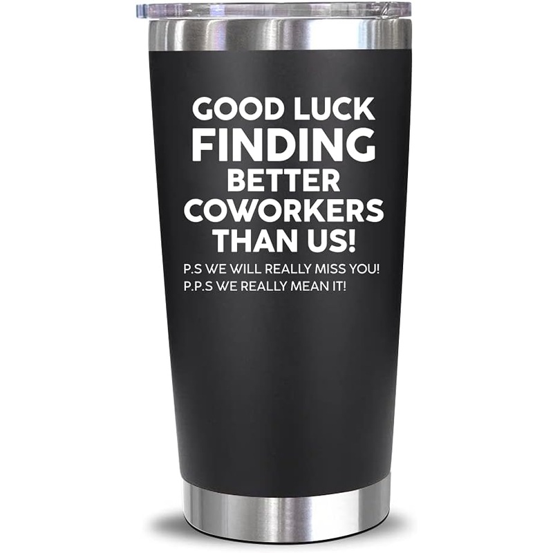 NewEleven Tumbler – Good luck coworker black- 20 Oz.