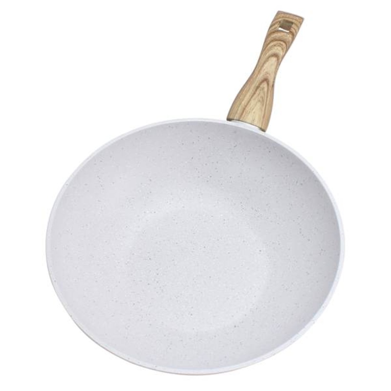 Speckled Ivory Wok, 11″