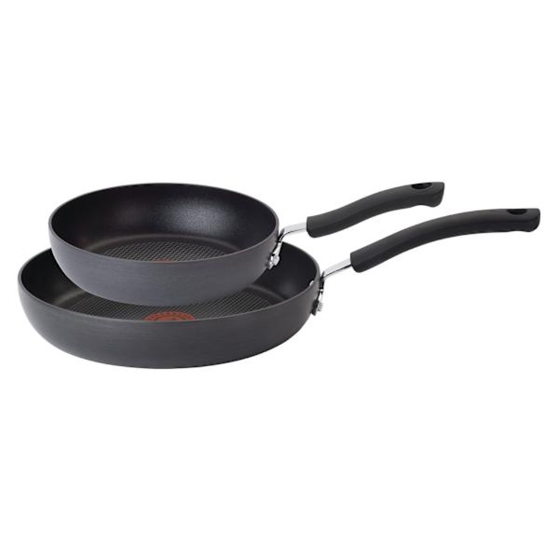 T-fal 2-Pack Ultimate Hard Anodized Non-Stick Fry Pan, 8″/10.25″