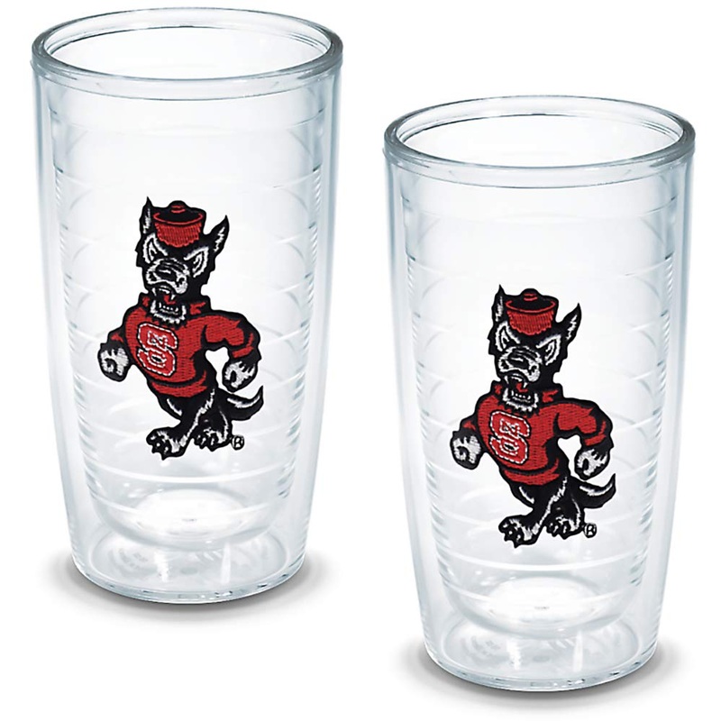 Tervis Made in USA Double Walled North Carolina State Wolfpack Insulated Tumbler Cup Keeps Drinks Cold & Hot, 16oz 2pk, Wolf North Carolina St Wolfie 16-Ounce Set of 2