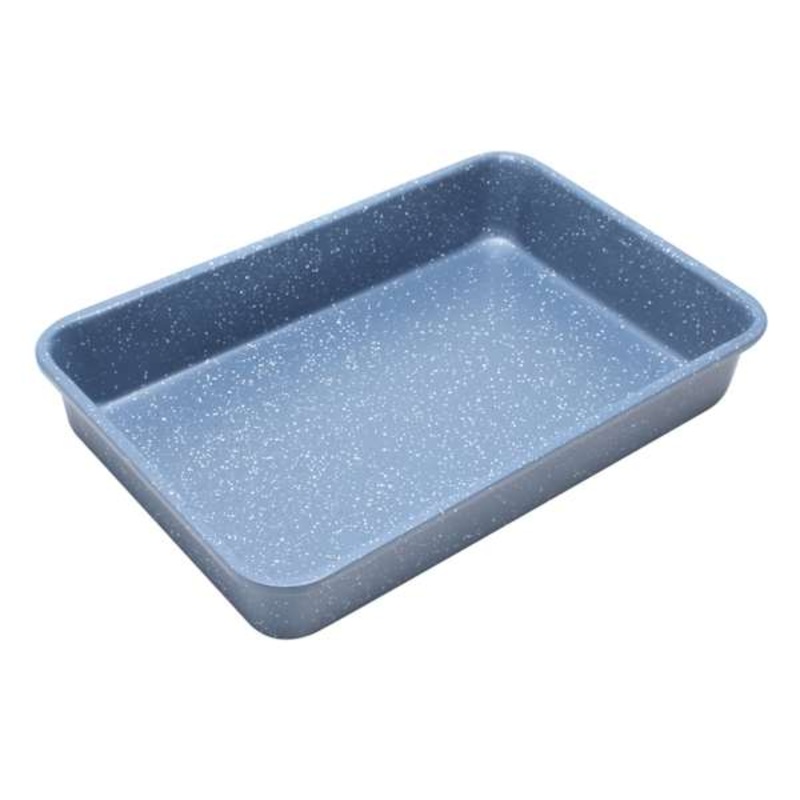 Blue Speckled Rectangle Baking Pan, 13.8×9.8