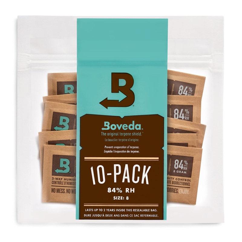 BOVEDA for musical instruments |2-way moisture control with 84% relative moisture for leaves of woodwind instruments |Size 8 for ready -made replacement sheets for appearances |10 pieces 84% RH (humidor spice)