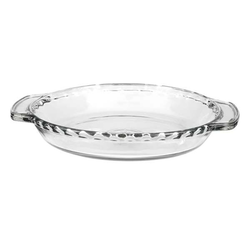 Clear Embossed Glass Pie Plate, 9.5″