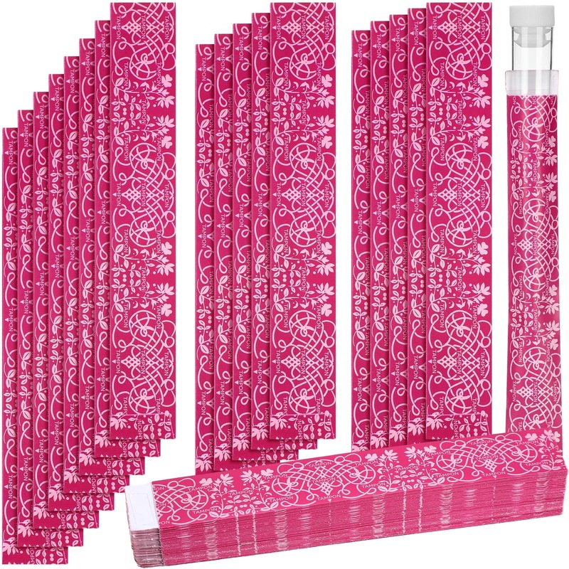 Copkim 100 CONSIBLE TAMPON bottle packaging pink reusable tampon packaging reusable self-adhesive packaging for women and girls no tubes in the scope of delivery exquisite