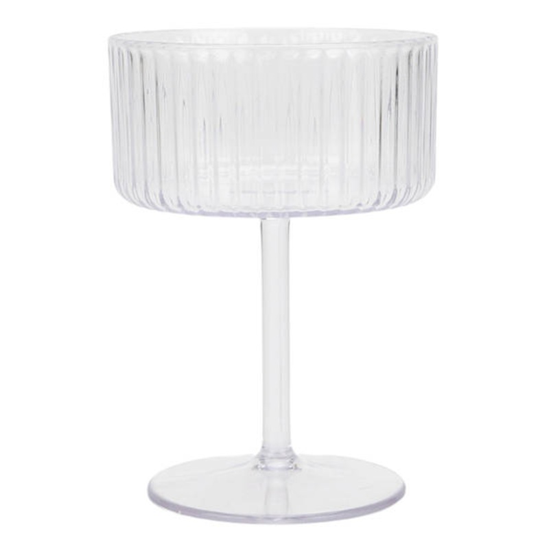 Modern Clear Stemmed Coupe Glass, 11.5oz