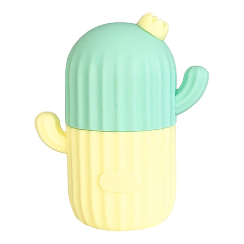 Neflum cactus-ice roller form beauty skin care GUA-SHA facial tools for relieving swelling facial scooter ice cube production food-safe silicone cryotherapy yellow blue