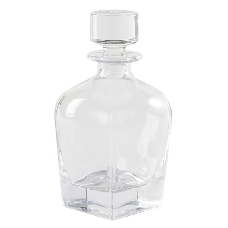 Semi-Round Glass Decanter, 23.7oz