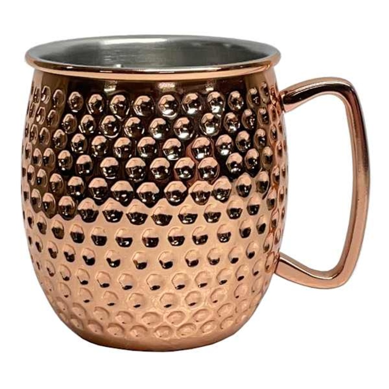 Set of 2 Faceted Copper Mule Mugs