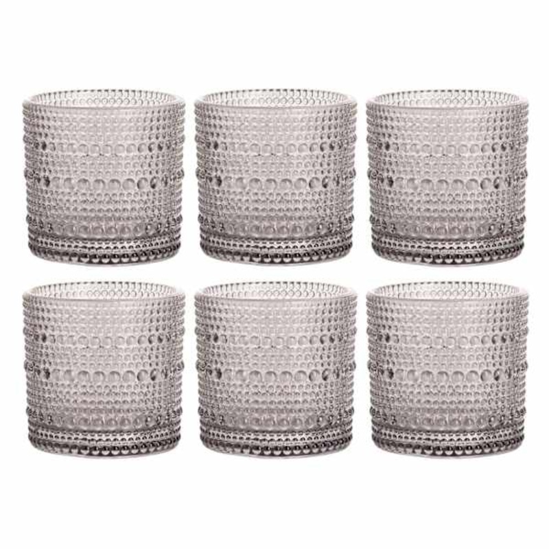 Set of 6 Spectra Smoke Grey Shot Glasses, 2oz