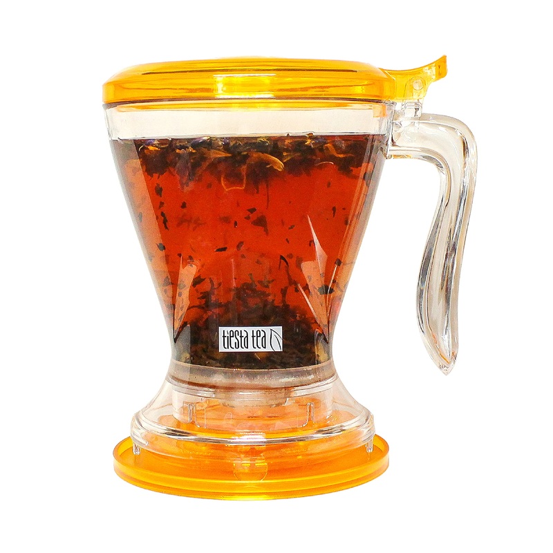 Tiesta Tea – Brewmaster Tea Infuser, 16 Ounce Tea Steeper, BPA Free, Large Tea Strainer with Fine Mesh, Bottom Dispensing, Microwave & Dishwasher Safe, Reusable Tea Filter with Lid