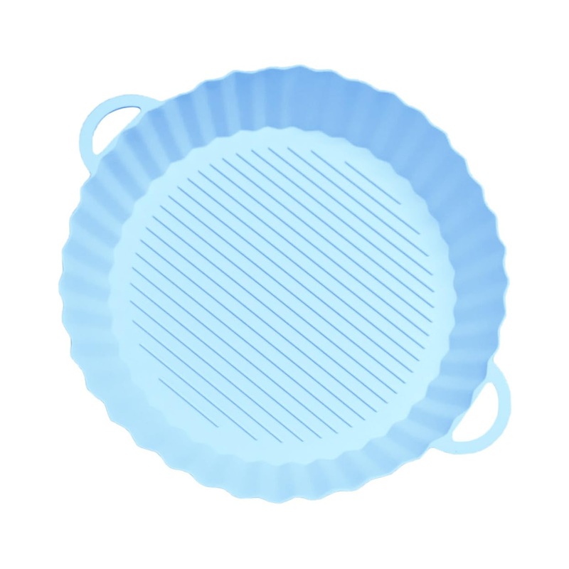 Zerodeko Air Fryer Pad Roasting Pan Air Fryers Oven Air Fryer Supplies Kitchen Supplies Accessories Household Blue 21X18.5X4CM