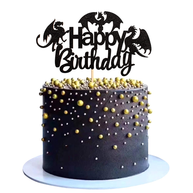 1 piece of dragon theme cupcake topper mythical stories Torte decoration picks realistic cake attachment tortendendeko boy wedding birthday event party animals topic party decoration care dragon-4