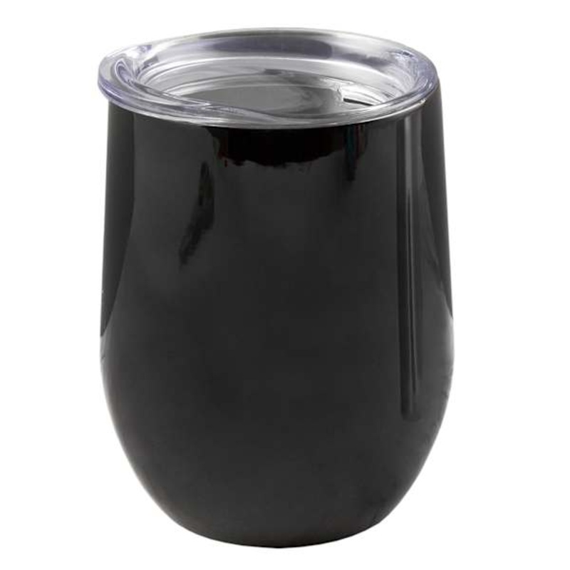 Black Wine Tumbler, 12oz
